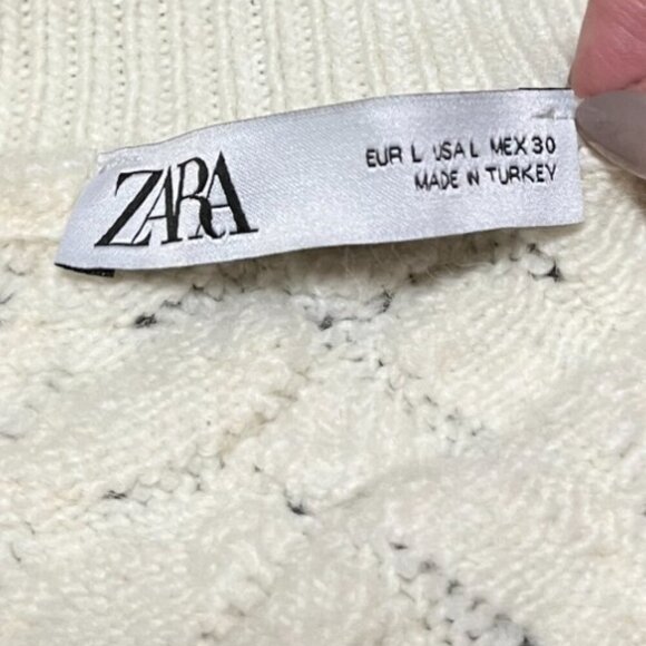 Zara Cream Cable Knit Sweater Vest - Picture 4 of 6